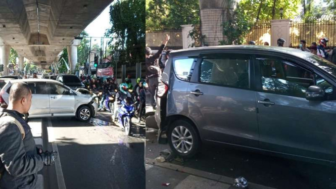 Kecelakaan beruntun di Jalan Raya Antasari, jakarta Selatan