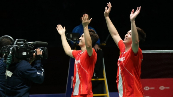 Ganda putra Korea Selatan, Lee Yong-dae/Kim Gi-jung di Malaysia Masters