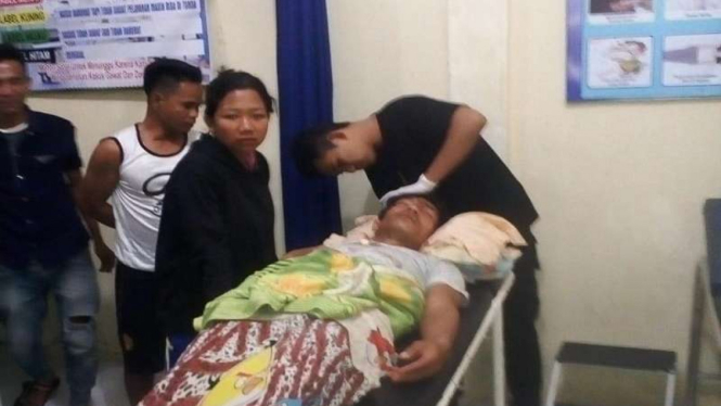  Korban yang diterkam buaya dilarikan ke Puskesmas Pulau Banyak Barat Aceh 