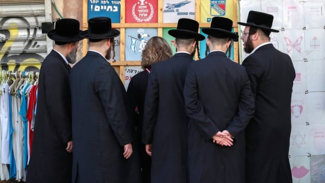 The arrest took place in an ultra-Orthodox district of Jerusalem - AFP