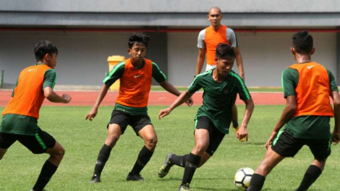 Latihan Timnas Indonesia U-16.