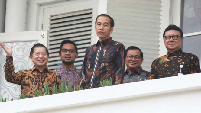 Presiden Joko Widodo di Beranda Gedung Bappenas.