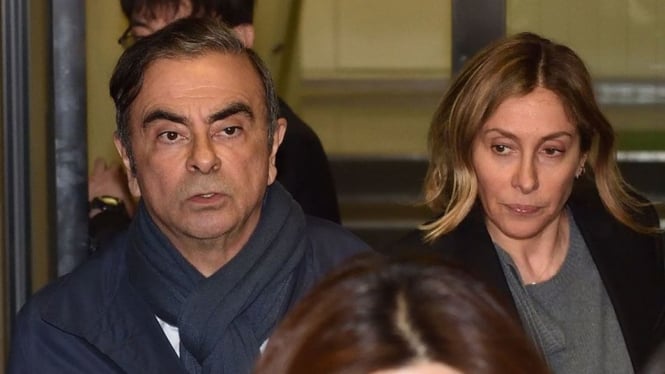 Carlos dan Carole Ghosn di Beirut. - Reuters