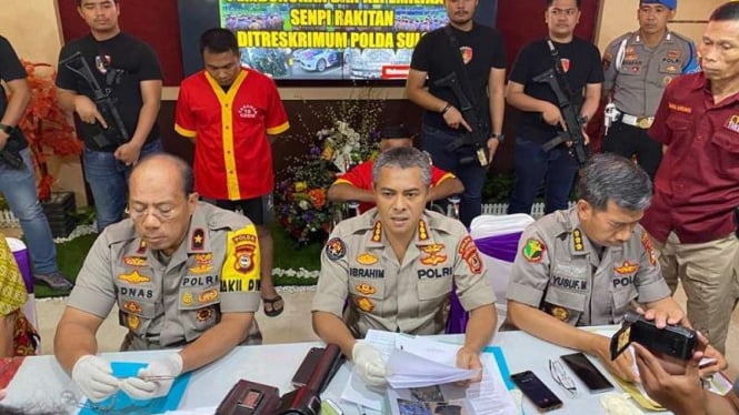 Polda Sulsel merilis pembunuhan di panti jompo di Gowa. 