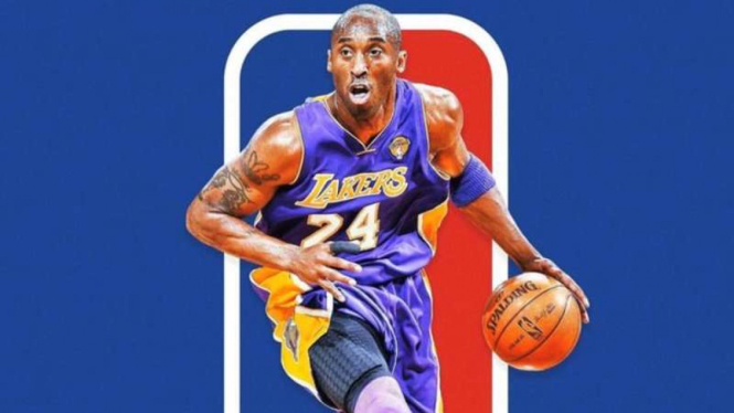 Logo NBA dengan foto Kobe Bryant