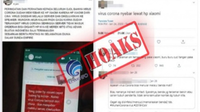 Hoax, Xiaomi menyebar Virus Corona.