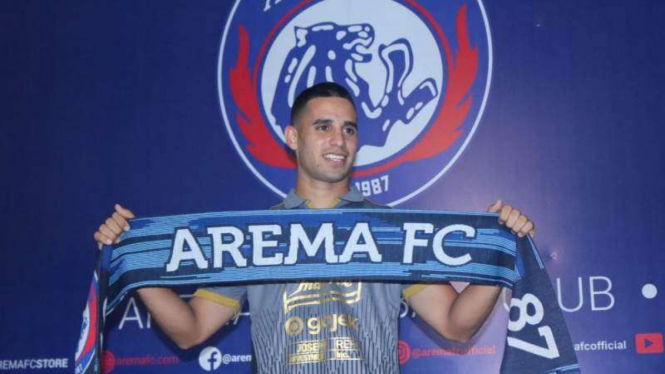 Striker baru Arema FC, Elias Alderte.
