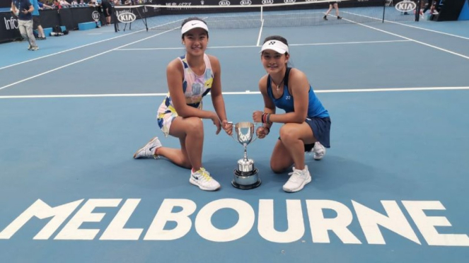 Ganda putri Priska Nugroho/Alexandra Eala juarai Australian Open Junior 2020