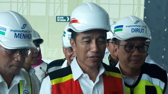 Presiden Joko Widodo di Yogyakarta International Airport.