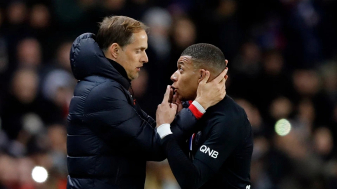 Eks Pelatih PSG, Thomas Tuchel dan Kylian Mbappe