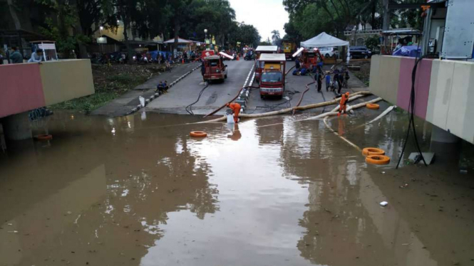 Ilustrasi banjir di Underpass (Kemayoran).