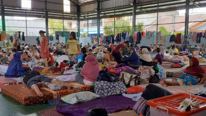 Suasana pengungsian banjir di Tangerang
