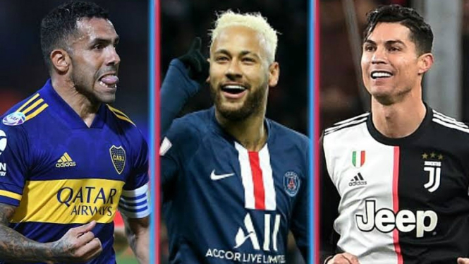 Trio bomber top yang lahir tanggal 5 Februari; Tevez, Neymar & Ronaldo