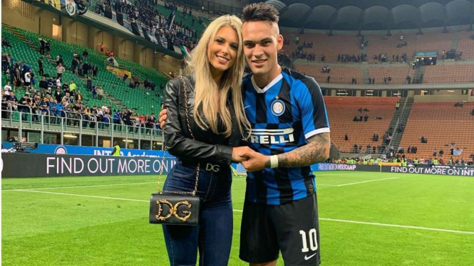 Wonderkid Inter Milan, Lautaro Martinez dengan kekasihnya, Agustina Gandolfo