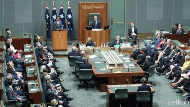 Presiden Joko Widodo pidato di Sidang Parlemen Australia 10 Februari 2020