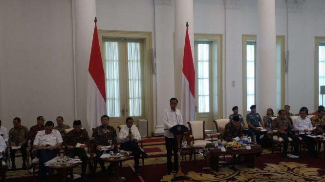 Jokowi pimpin sidang kabinet paripurna di Istana Bogor