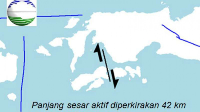 Aktivitas gempa susulan di Ambon pada gugus utama dengan pola kelurusan yang hampir berarah selatan-utara yang terletak di antara Ambon dan Haruku.