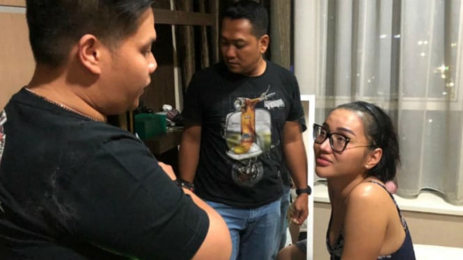 Lucinta Luna saat ditangkap di apartemennya, Selasa 11 Februari 2020