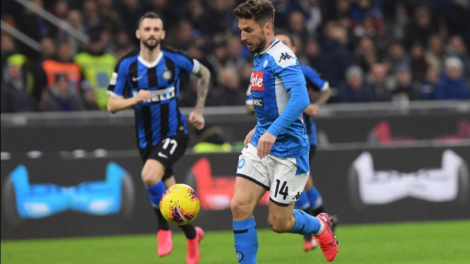 Duel antara Inter Milan vs Napoli di semifinal Coppa Italia 2019/20.