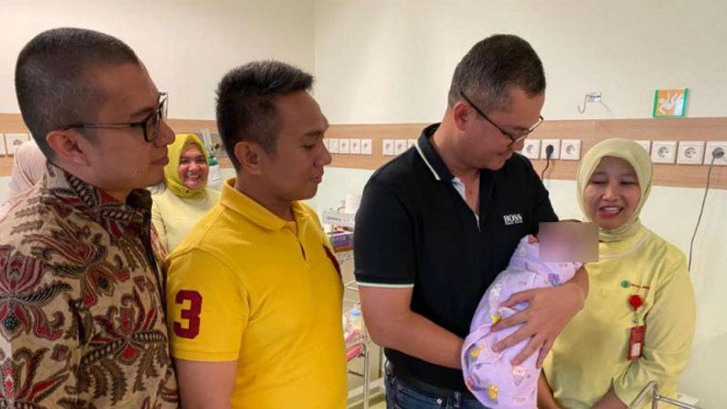 Penemuan bayi di Kecamatan Bukit Raya, Pekanbaru, Sabtu, 15 Februari 2020.