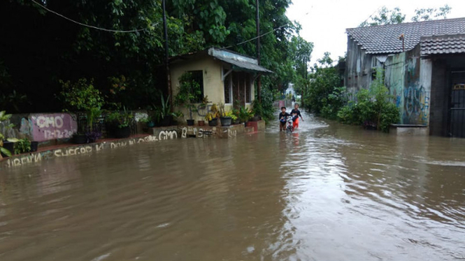 Genangan di wilayah Depok