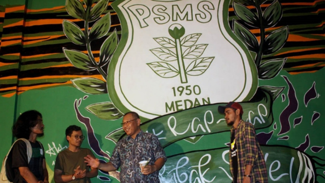 Mural di kandang PSMS Medan