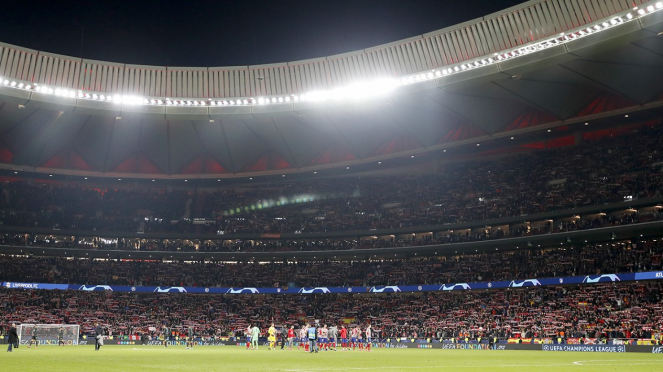 Suasana di Wanda Metropolitano dalam duel Atletico Madrid vs Liverpool