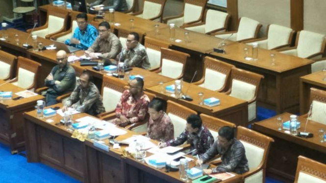 Presiden Direktur PT Freeport Indonesia, Tony Wenas rapat di DPR