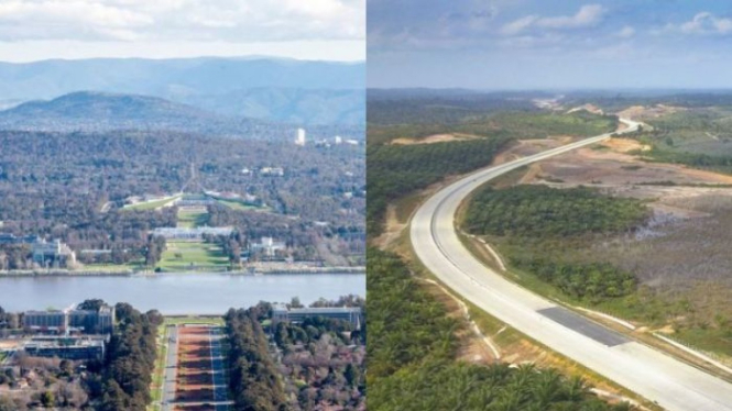 Canberra sengaja dibangun di tengah belantara, seperti halnya yang akan dilakukan untuk ibukota baru di Kalimantan Timur.