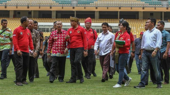 Ketum PSSI, Mochamad Iriawan saat ke Stadion Utama Riau