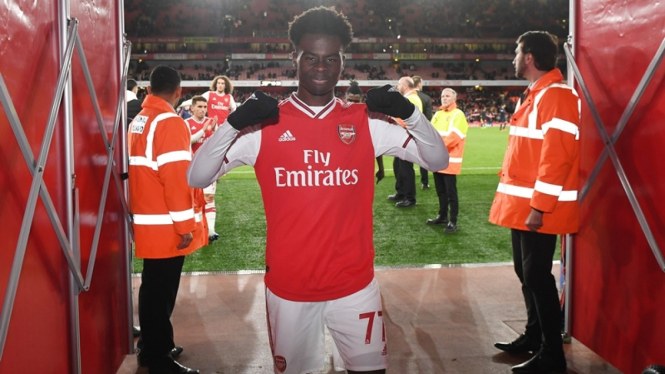 Pemain muda Arsenal, Bukayo Saka