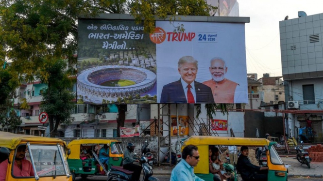 India bersiap-siap untuk kunjungan resmi pertama Presiden AS Donald Trump pada 24 Februari. - Getty Images