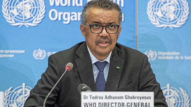  Direktur Jenderal Badan Kesehatan Dunia alias WHO, Dr. Tedros Adhanom Ghebreyes