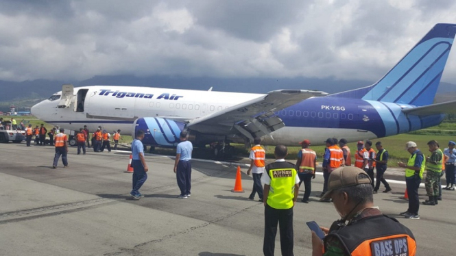 Pesawat Trigana Air tergelincir di Bandara Sentani Papua