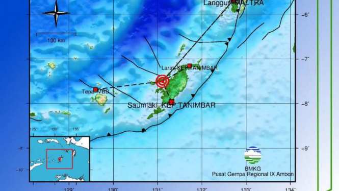Gempa bumi magnitudo 6 terjadi di Maluku, Rabu, 26 Februari 2020.