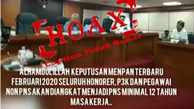 Video Tenaga Honorer Bakal Diangkat Jadi PNS Ternyata Hoax