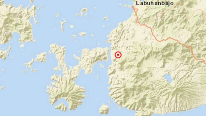 Peta lokasi gempa Labuhan Bajo, NTT.