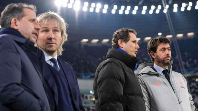 Para petinggi Juventus, Andrea Agnelli (paling kanan)