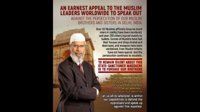 Seruan Zakir Naik.