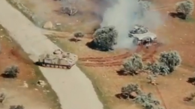 Duel tank vs rantis di Suriah