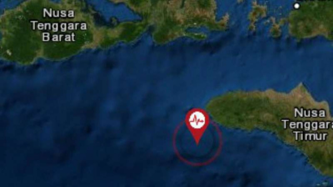 Ilustrasi gempa di NTT.