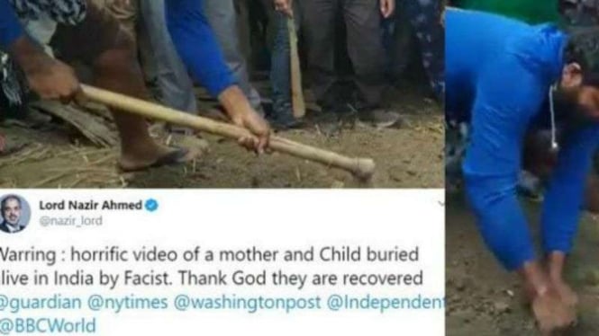 bayi india viral Hoax Wanita Muslim dan Bayi Dikubur Hidup hidup di India 