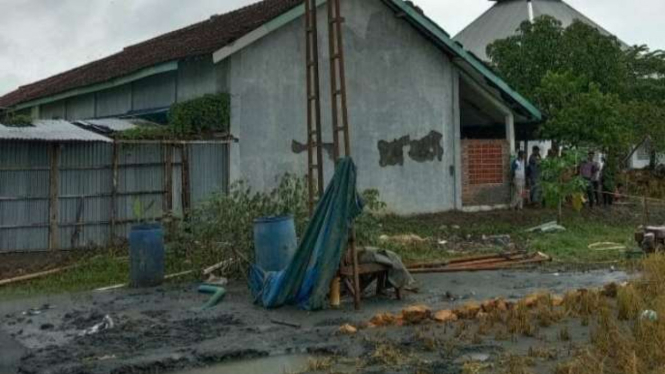 Lokasi semburan lumpur di Purwodadi, Grobogan.