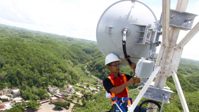 Menara BTS Telkomsel.