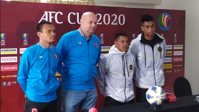 Jumpa pers jelang laga PSM vs Kaya FC di Piala AFC 2020. 