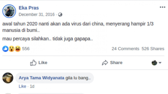 Seorang santri Kediri sudah meramalkan virus dari China pada 2016