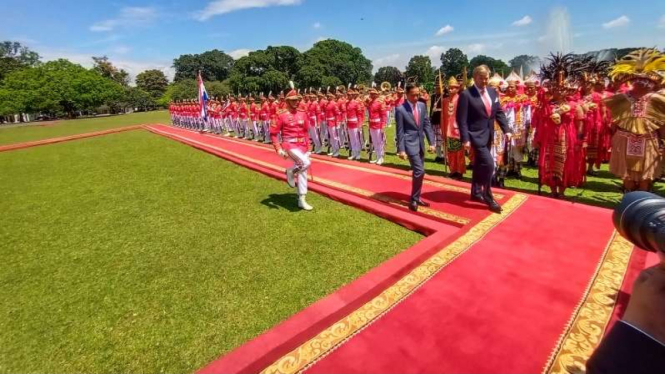 Raja Belanda Willem Alexander dan Presiden Jokowi di Istana Bogor.