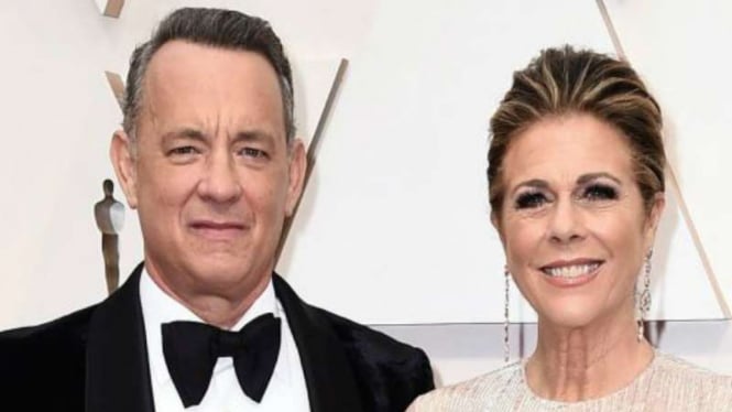 Aktor Tom Hanks dan istrinya, Rita Wilson.