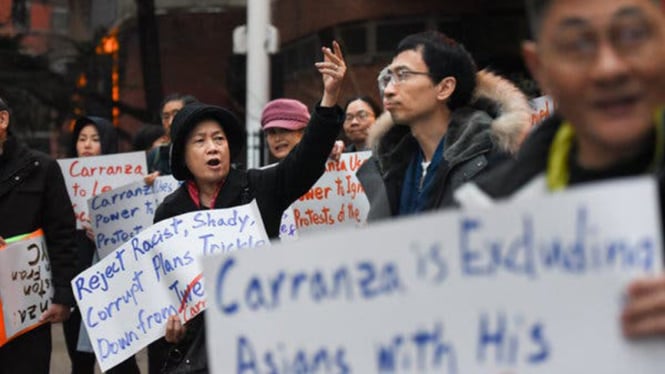 Orang tua murid asia-amerika protes atas perlakuan tak pantas di New York