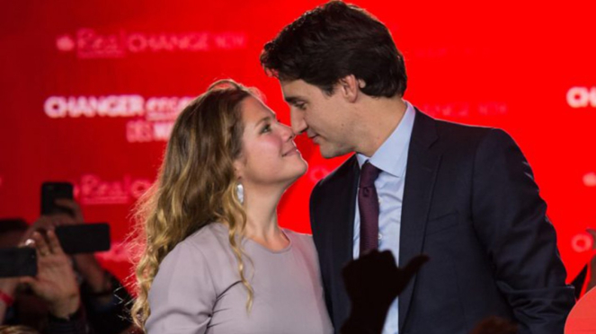 Perdana Menteri Kanada, Justin Trudeau bersama sang istri